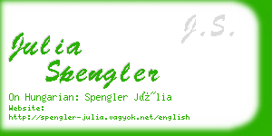 julia spengler business card